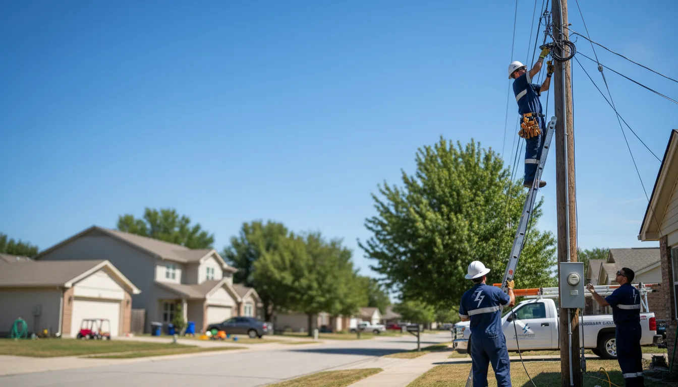 Residential electrician providing installation services in La Villa, TX